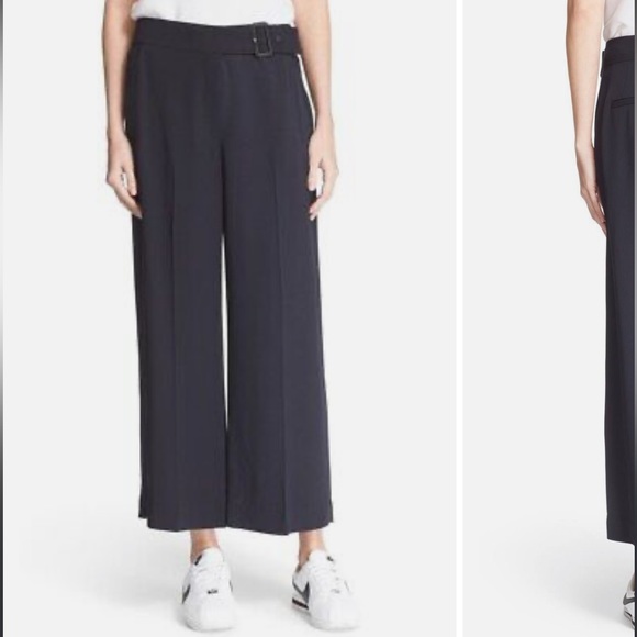 EUC A.L.C Navy Emily Gaucho Belted pants. Zipper fly. Size 4. - Picture 16 of 16